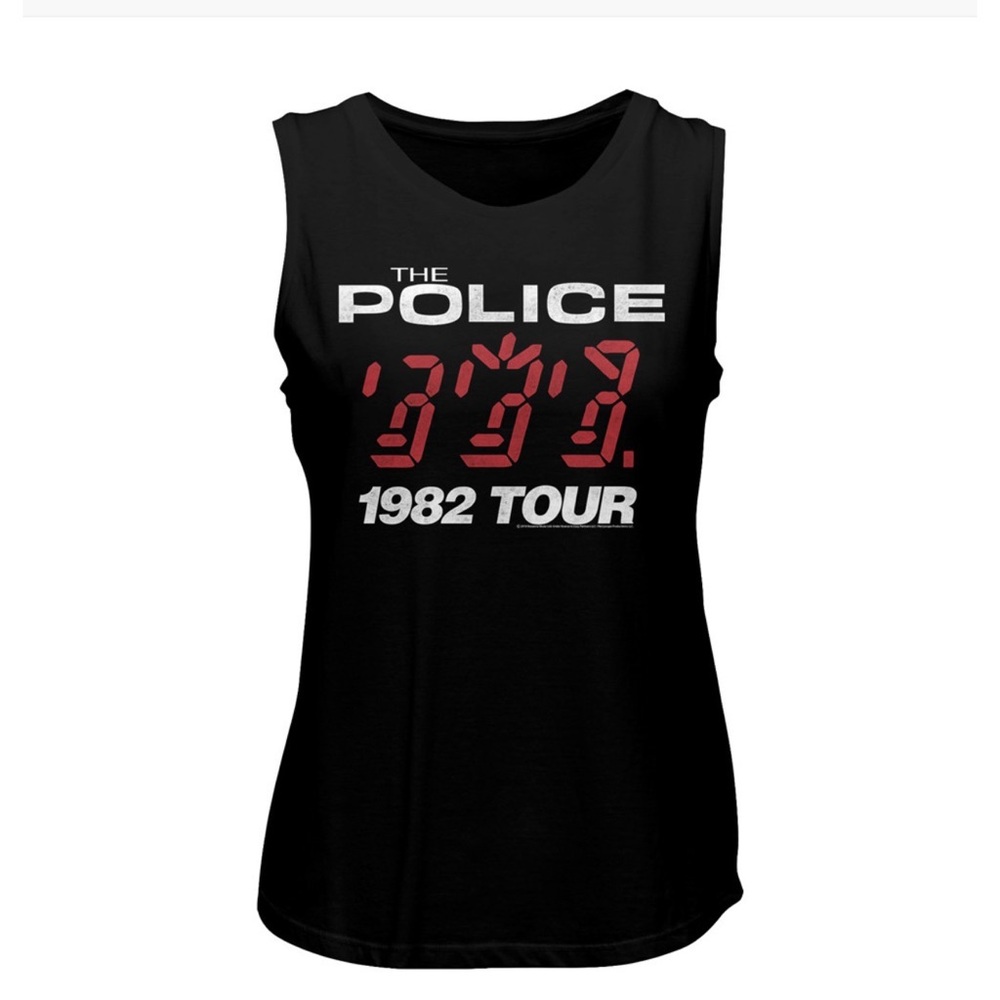 The Police 1982 Tour Black Tank Top